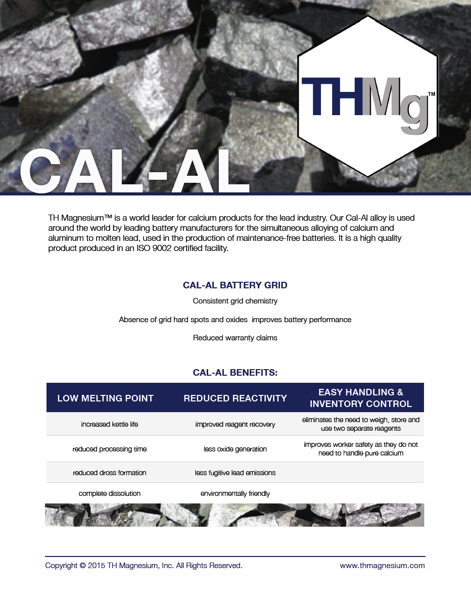 TH Magnesium Cal-Al Brochure